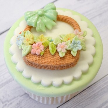 Katy Sue Designs Basket and Flowers Silicone Mould