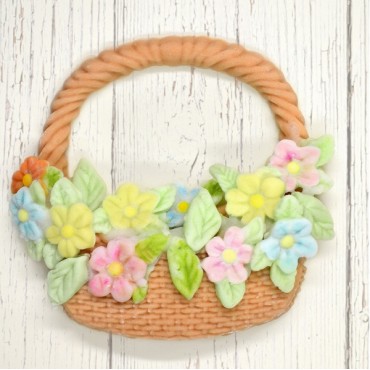 Katy Sue Designs Basket and Flowers Silicone Mould