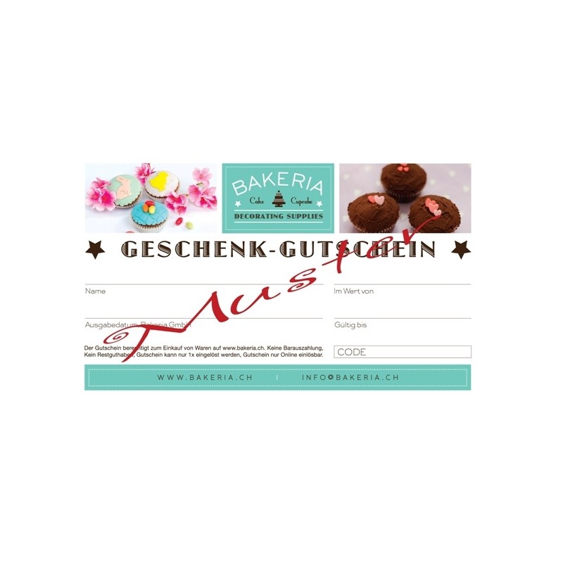 Bakeria Gift voucher valued CHF 20.00