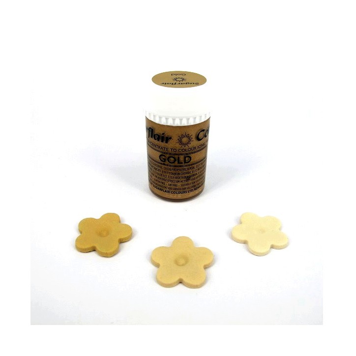 Sugarflair Food Colouring Satin Paste Gold, 25g – High-Quality Gold Gel Colour for Fondant, Marzipan & More Sugarflair Food Colouring Satin Paste Gold, 25g – High-Quality Gold Gel Colour for Fondant, Marzipan & More
