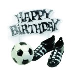 Anniversary House Fussball Schuhe Tortendekoration mit Happy Birthday Schild