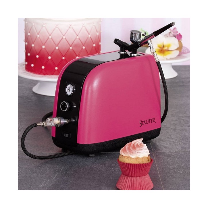 Städter Airbrush Compressor Set 🎨 Perfect for Cake, Cupcakes & Cookies