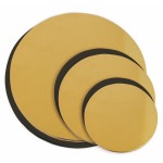 ScrapCooking Round Cake Card Set Gold/Black, 6pcs