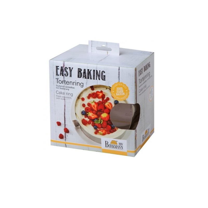 Birkmann 10cm Easy Baking Tortenring - Verstellbar 18-30cm