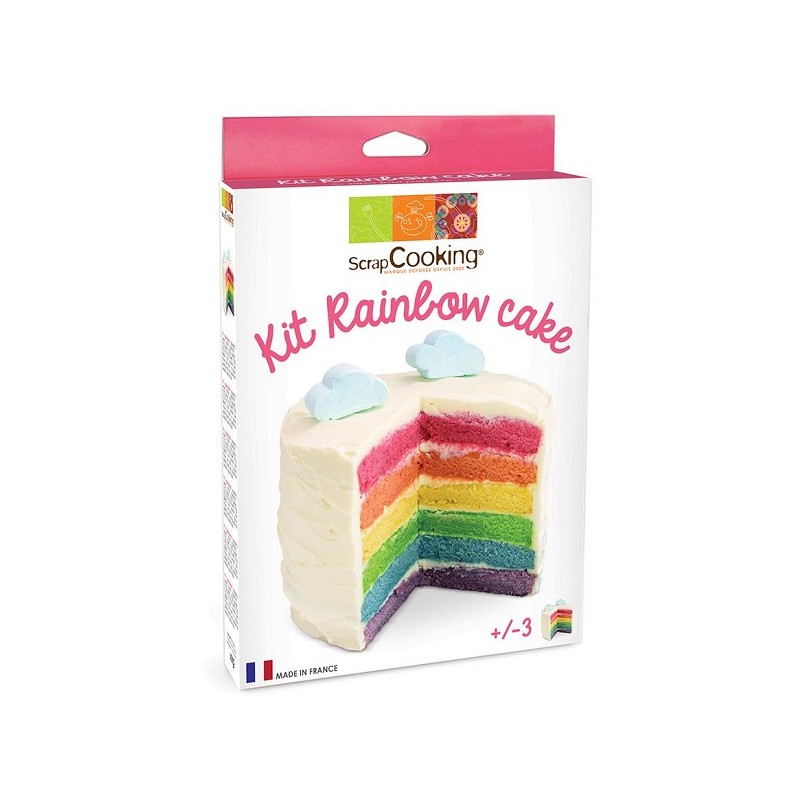 ScrapCooking Kit Rainbow Cake - 4x10g Farbiges Backpulver