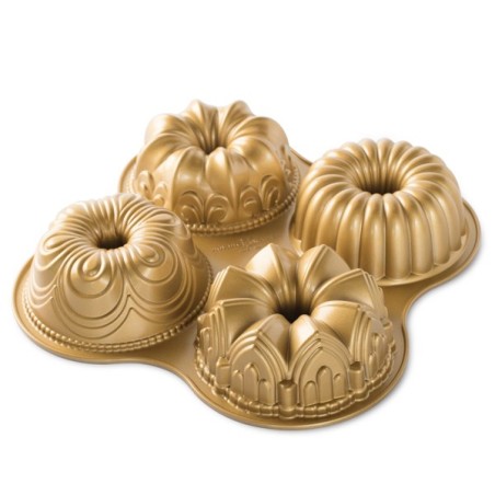 Nordic Ware Quartett Gugelhupf Backform – Vier Mini-Gugelhupfe