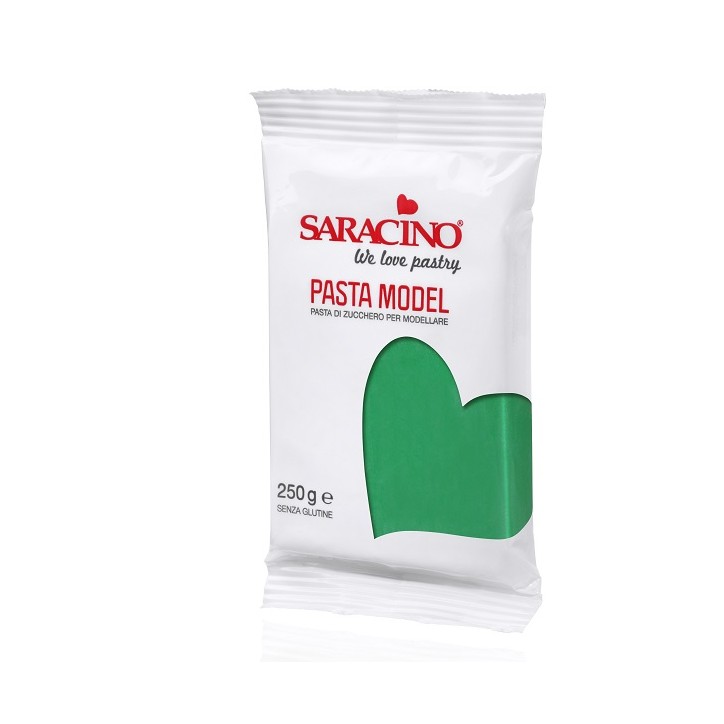 Saracino Green Modeling Paste – 250g Gluten-Free Sugar Paste for Leaves & Cake Figures