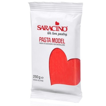 Red Modellingpaste Glutenfree - Saracino Pasta Model Modelling Sugar Paste RED 250g