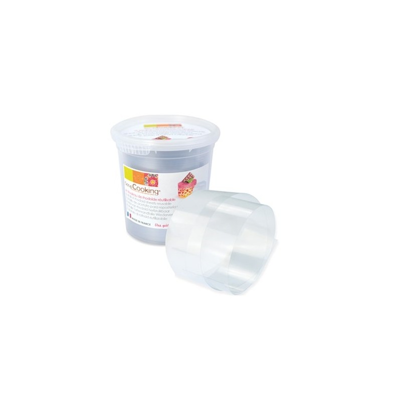 ScrapCooking Clear Cake Collar Band 8cm, 3 Meter