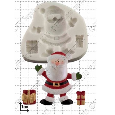 Santa and Gifts Sugarcraft Silicone Mould