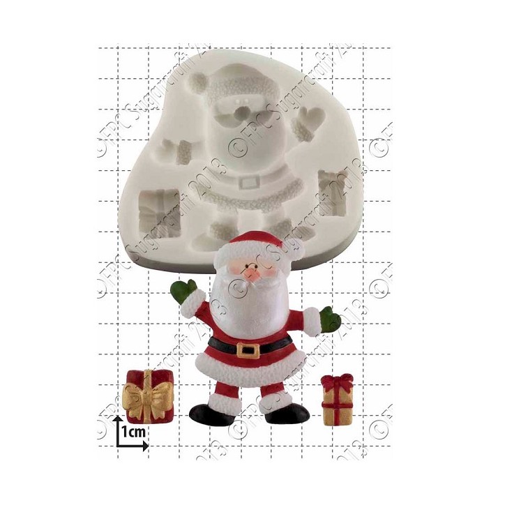 Silikonform Weihnachtsmann & Geschenke – FPC Mould für Weihnachten