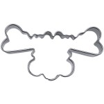 Städter Moose Head Shaped Metal Cookie Cutter, 6cm