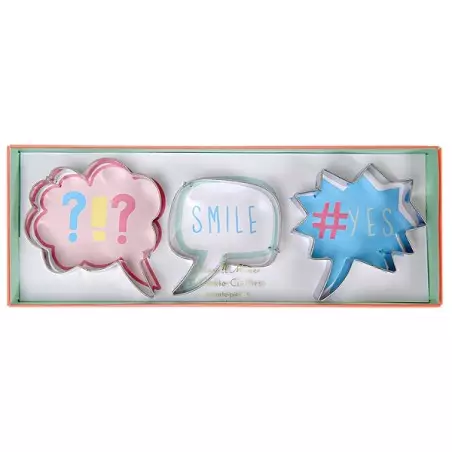 Meri Meri Speech Bubble Cookie Cutter Set of 3 in Gift Box