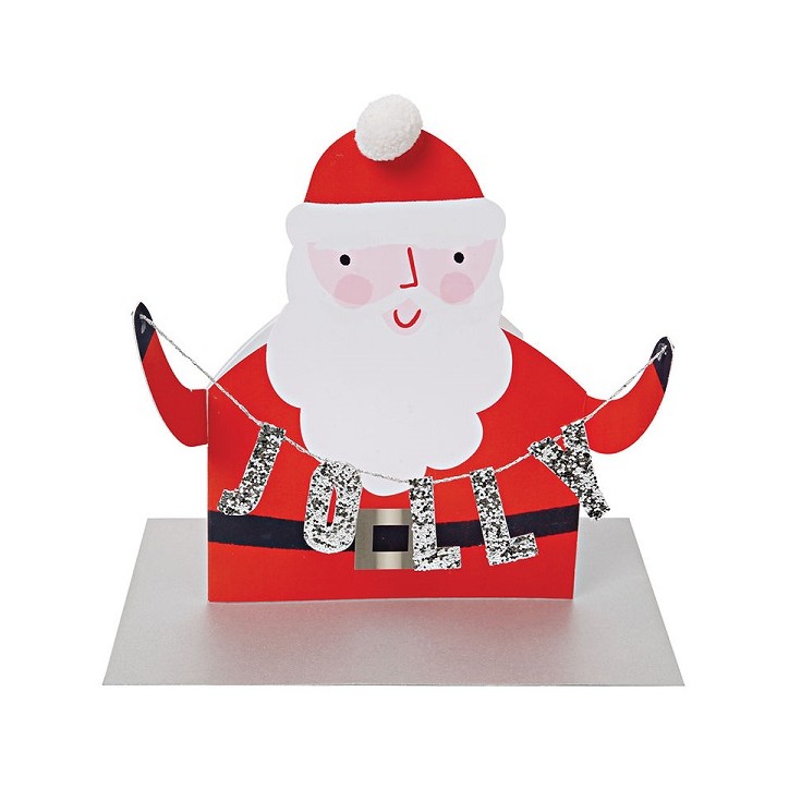 Meri Meri Santa Christmas Card with Jolly Garland