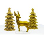 Anniversary House Golden Stag Scene Topper Set 3-pcs