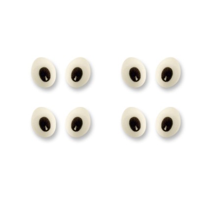 Günthart Small Oval Sugar Eyes – 63 Edible Eyes for Fun Cakes