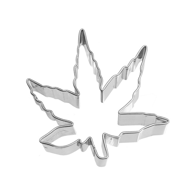 Birkmann Hemp Leaf Shaped Metal Cookie Cutter, 6cm