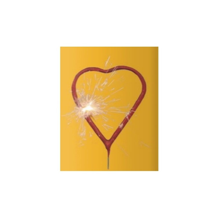 Red Heart Sparkler – Romantic Sparkling Candle for Weddings & Valentine’s Day