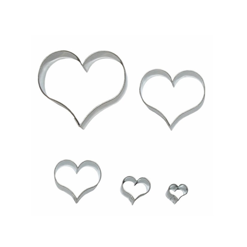 Shaped Heart Cookie Cutter Set, 5 pcs