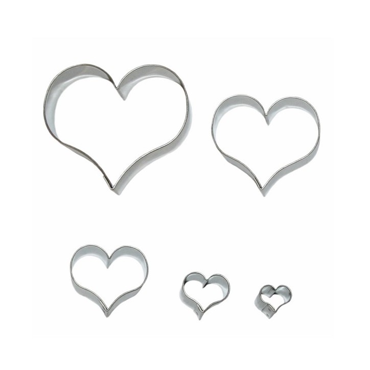 Heart Shaped Cutter Set (5 Pieces) – For Sweet Heart Decorations | Bakeria