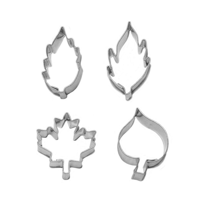Leaf Cookie Cutter Set (4 Pieces) – For Autumn Cookies & Decorations | Bakeria