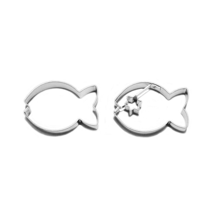 Fish Sandwich Cookie Cutter Set - Fish Linzer Cookie Cutter – For Creative Filled Fish Cookies | Bakeria