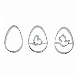 Easter Egg Linzer Cookie Cutter Set, 3 pcs