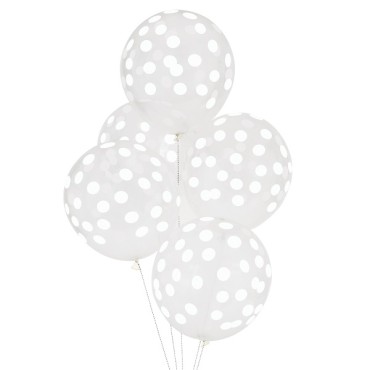 White Confetti Balloons