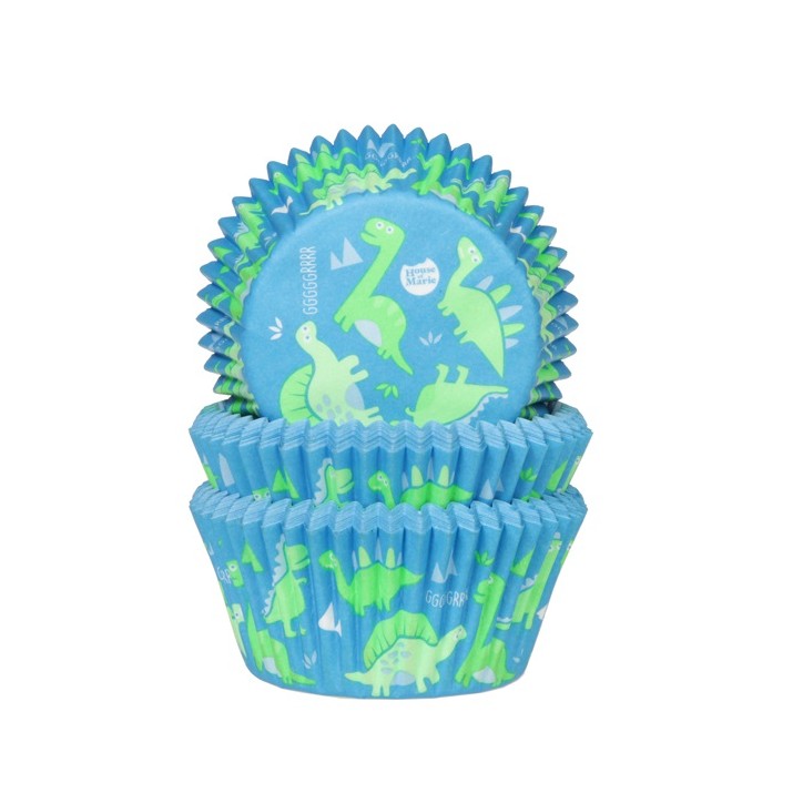 House of Marie Dinosaur Cupcake Cases – 50 Muffin Liners for Kids' Parties House of Marie Dinosaur Cupcake Cases – 50 Muffin Liners for Kids' Parties