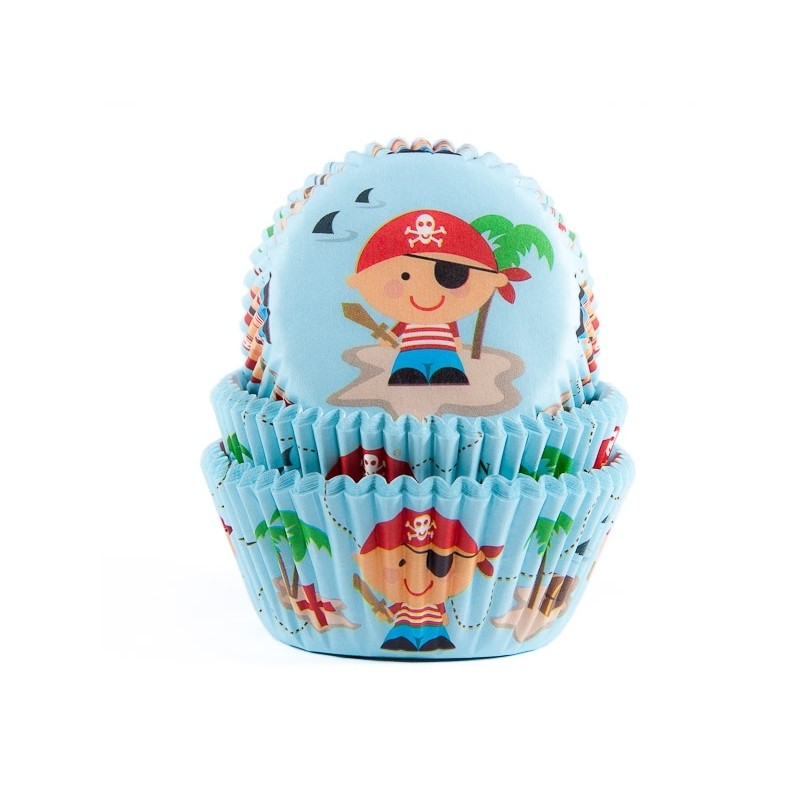 House of Marie Cupcake Liners Fun Pirate, 50pcs