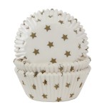 House of Marie Cupcake Cases Stars Gold, 50 pcs