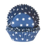 House of Marie Cupcake Cases Stars Blue, 50 pcs