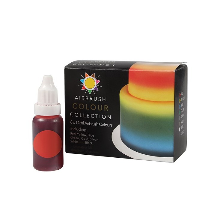 Sugarflair Airbrushfarben Collection Set – 8x14ml Lebensmittelfarbe Sugarflair Airbrushfarben Collection Set – 8x14ml Lebensmittelfarbe