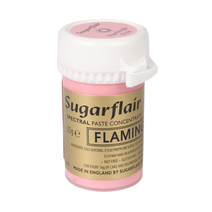 Spectral Paste Food Colours - Flamingo Pink - Sugarflair Flamingo Pink Food Colour Gel Paste – 25g