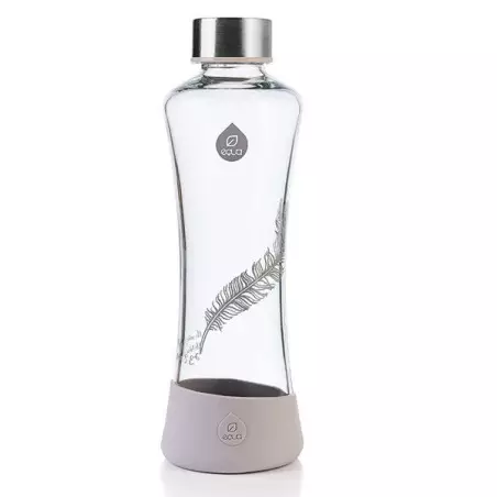EQUA Esprit Feather Glass Bottle – 550ml Sustainable Water Bottle
