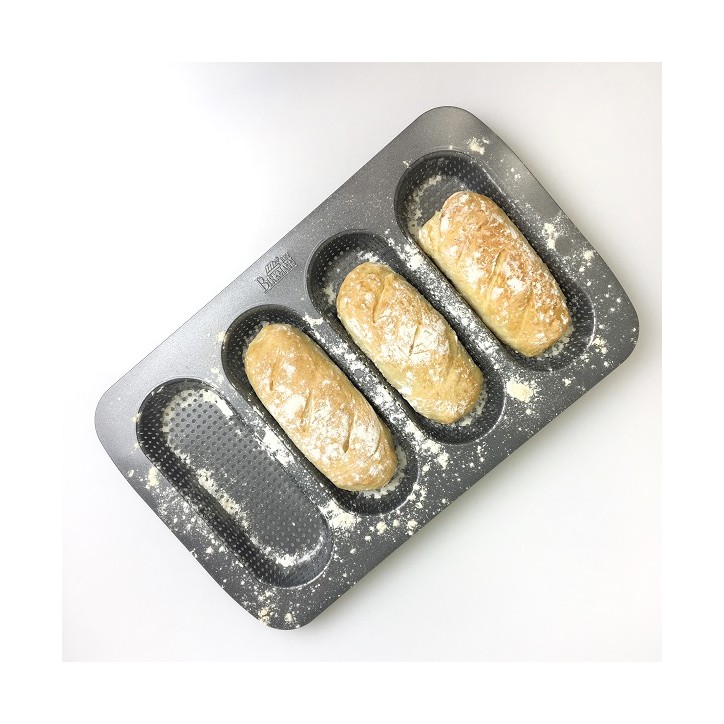 Birkmann Mini Baguette Backform – 4er perforiertes Blech