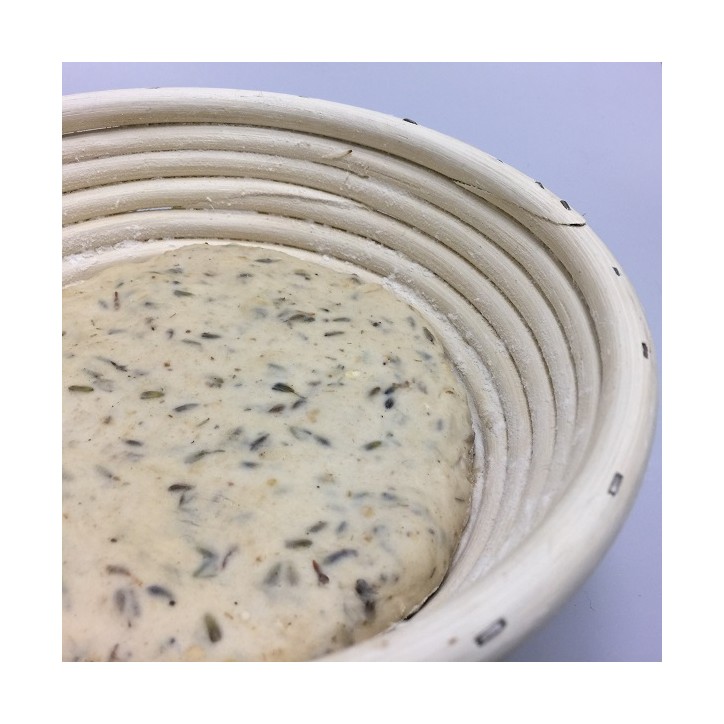 Birkmann Gärkörbchen rund 18 cm – Brotform aus Peddigrohr für 700-1500g