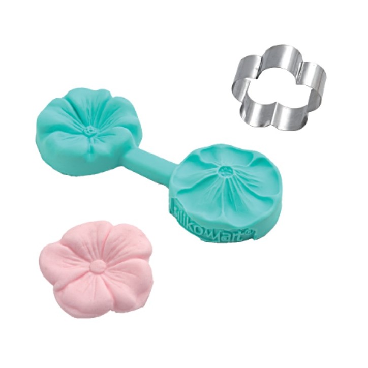 Silikomart Kirschblüten Blumenpräge-Set – Ausstecher & Silikonform für Fondant