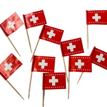 Swiss Toothpick Flag Topper