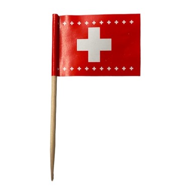 Swiss Toothpick Flag Topper