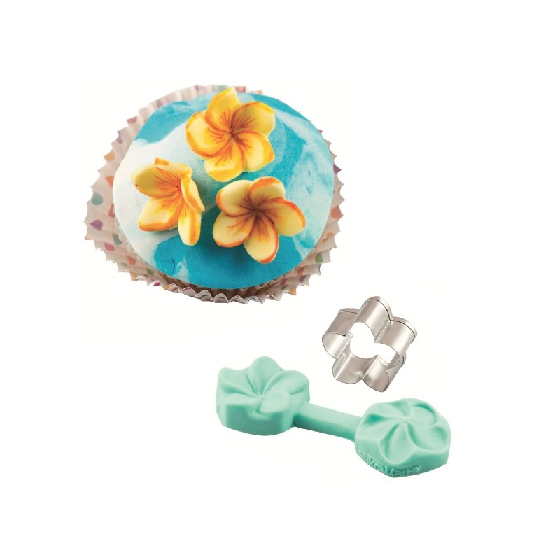 Silikomart Mini Frangipani Blossom Mould and Cutter Set