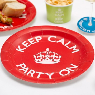 Pappteller Keep Calm Party On 597475