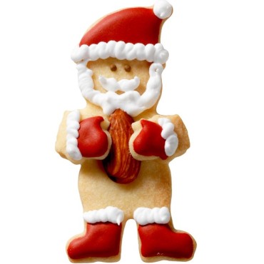 Cuddle Santa Claus Metal Cookie Cutter by RBV Birkmann.