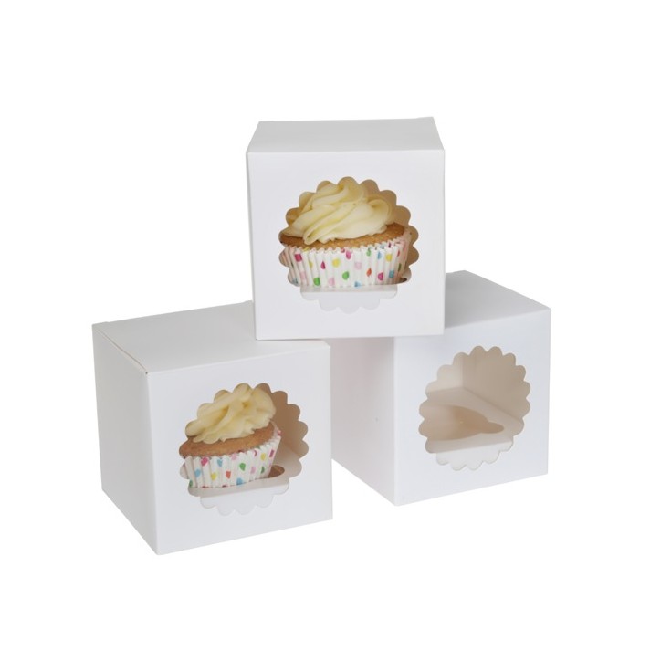 Cupcakeschachtel weiss für 1 Cupcake Cupcakeschachtel weiss für 1 Cupcake