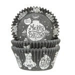 House of Marie Cupcake Liners Blackboard Christmas, 50pcs