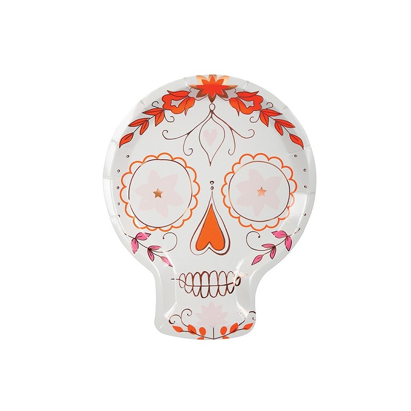 Meri Meri Sugar Skull Party Plates, 8 pcs