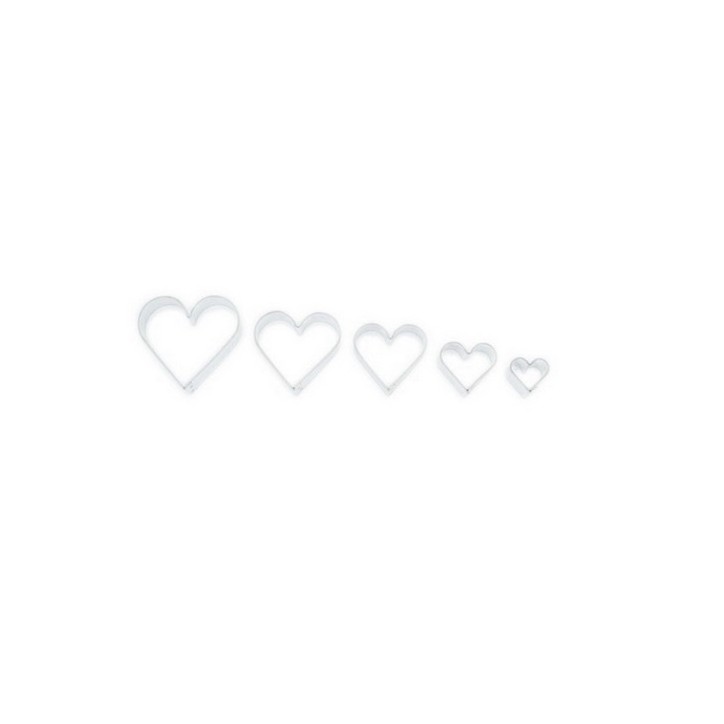 Heart Cookie Cutter Set (5 Pieces) – For Creative Heart Cookies & Decorations | Bakeria