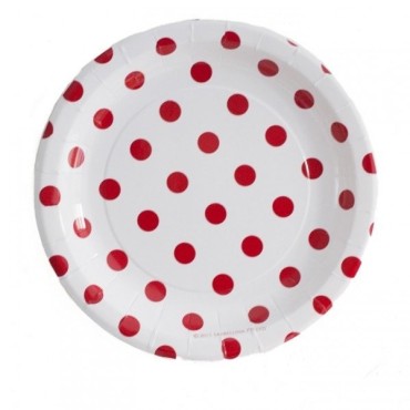 Red/White Polka Dot Cake Plates Sambellina