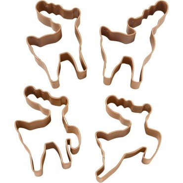 Wilton Prancing Reindeer Cookie Cutter Set, 4 pcs