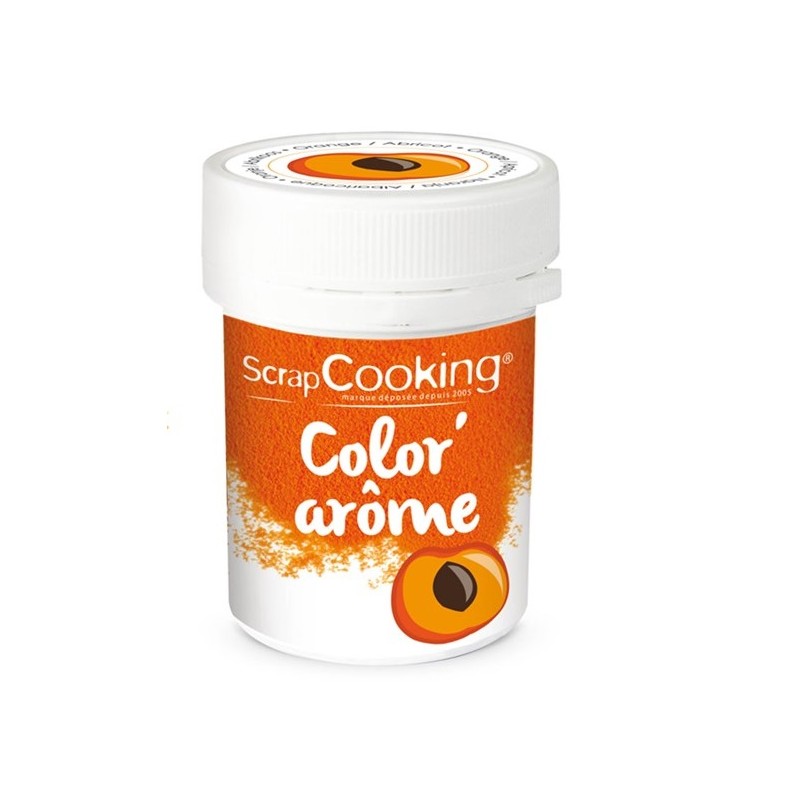 ScrapCooking Aprikosen Aroma Farbpulver Orange, 10g